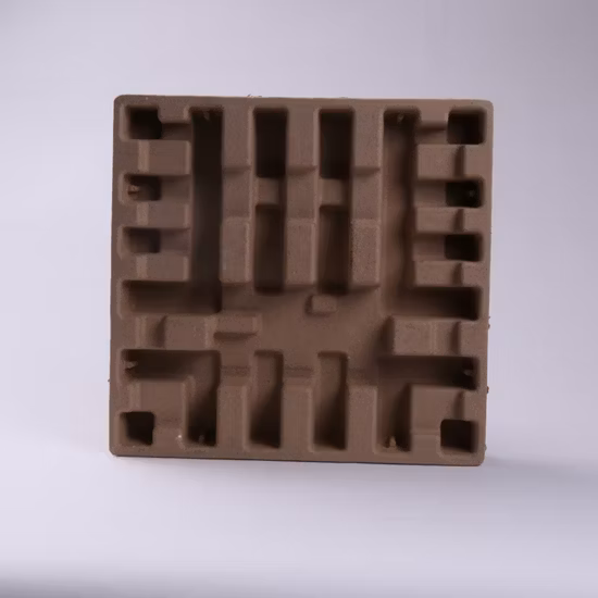 Biodegradable Paper Molded Fiber Packaging Custom Dry Press Pulp Tray
