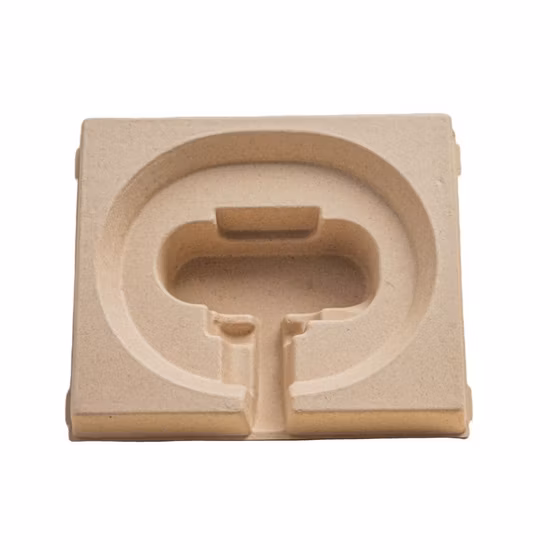 Biodegradable Paper Molded Fiber Packaging Custom Dry Press Pulp Tray