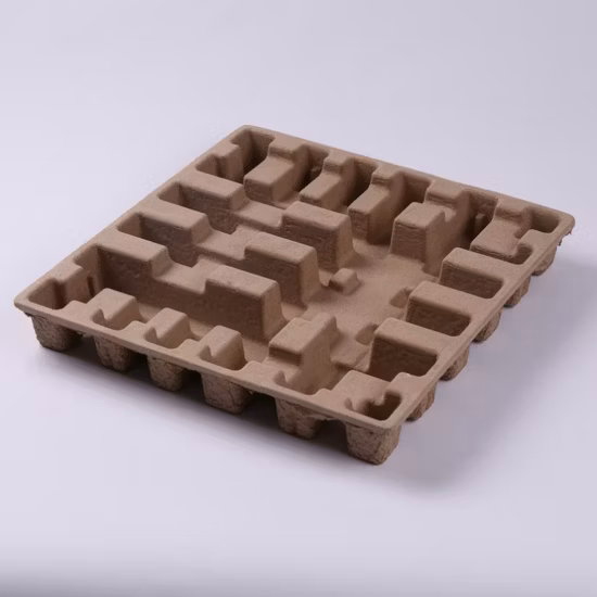 Biodegradable Paper Molded Fiber Packaging Custom Dry Press Pulp Tray
