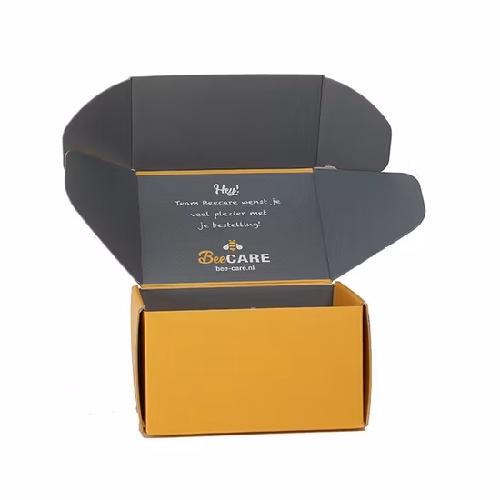 Boîtes en carton ondulées recyclables se pliantes plates de papier d'emballage de logo fait sur commande