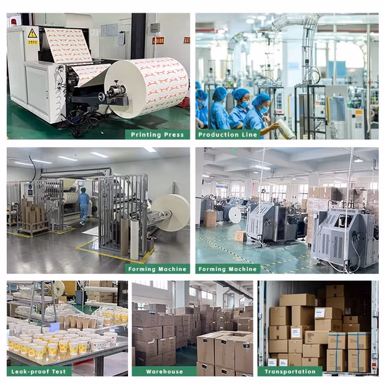 Tasse de papier à café à paroi simple imprimée épaisse de 12 oz